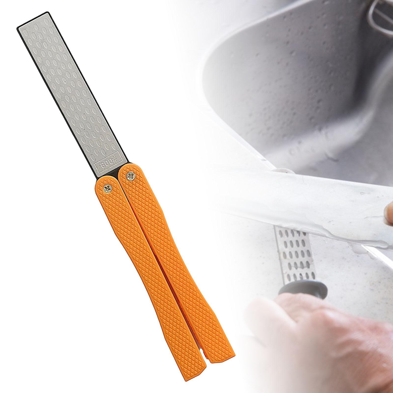 Portable Double Sided Diamond Knife Sharpener for Home Outdoor Camping Kitchen Tools