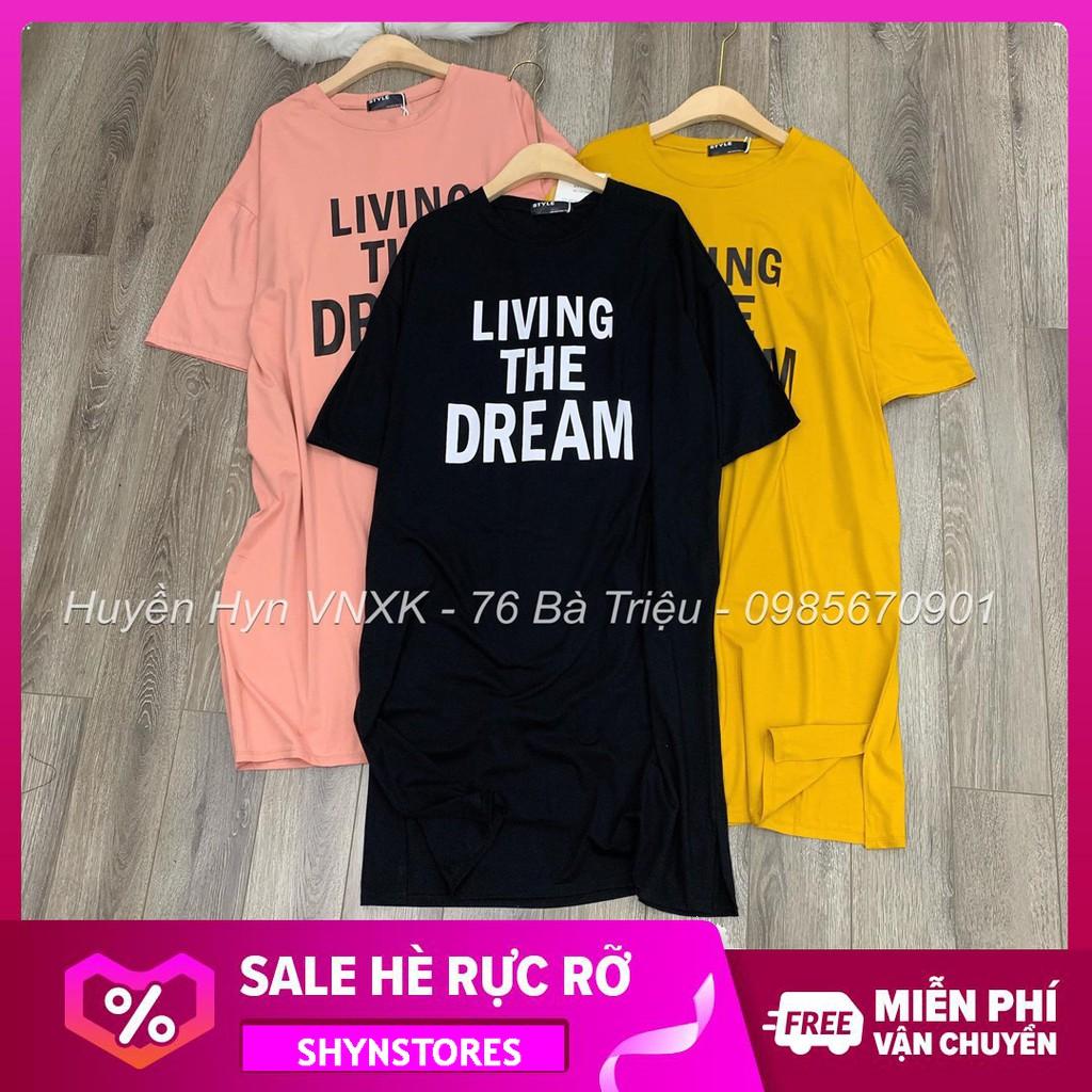Đầm suông nữ - váy xuông cotton cổ tròn form rộng vải đẹp