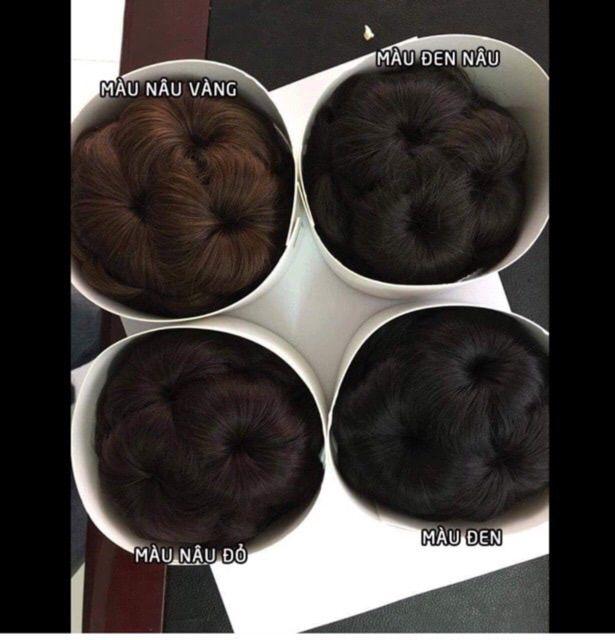 Tóc giả búi tóc giả búi kẹp hoa