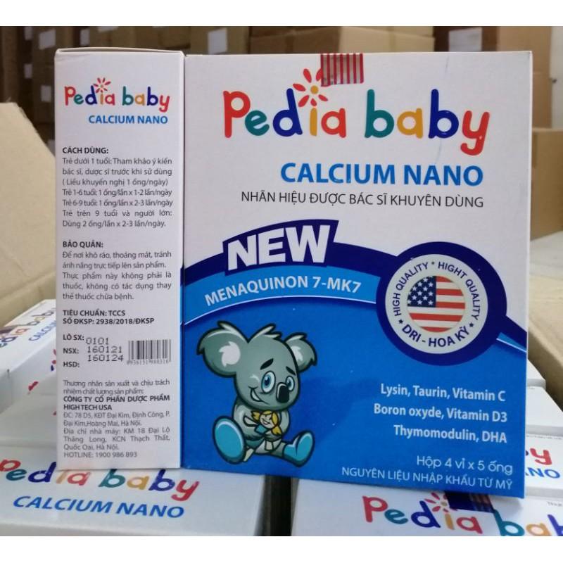 Pediababy canxi nano bổ sung canxi cho bé từ 06 tháng tuổi trở lên dùng được.