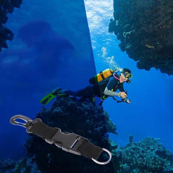 8  Nylon Webbing Scuba Diving Lanyard Camera Flashlight Holder Strap Clip