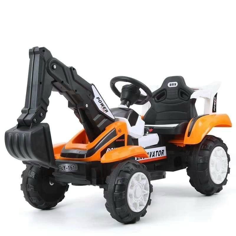 Xe cẩu điện loại to có điều khiển cần múc, xe cẩu điện cho bé