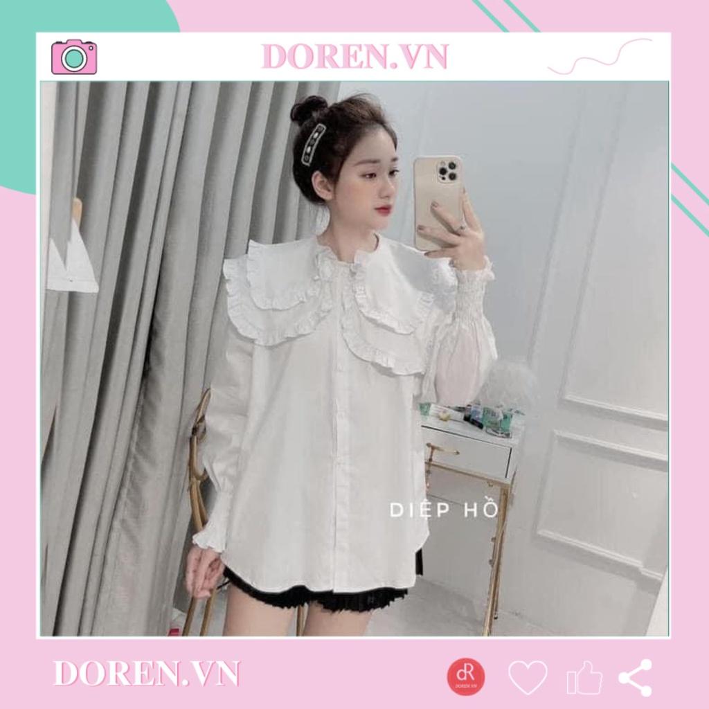 ÁO SƠ MI CỔ SEN BÈO TẦNG TAY BO CHUN - DRA0030