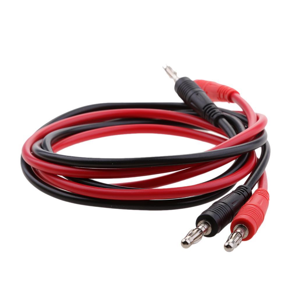 8 Pieces 1m 4mm Silicone Banana Plug to Stackable Banana Plug Test Cable Lead for Multimeter