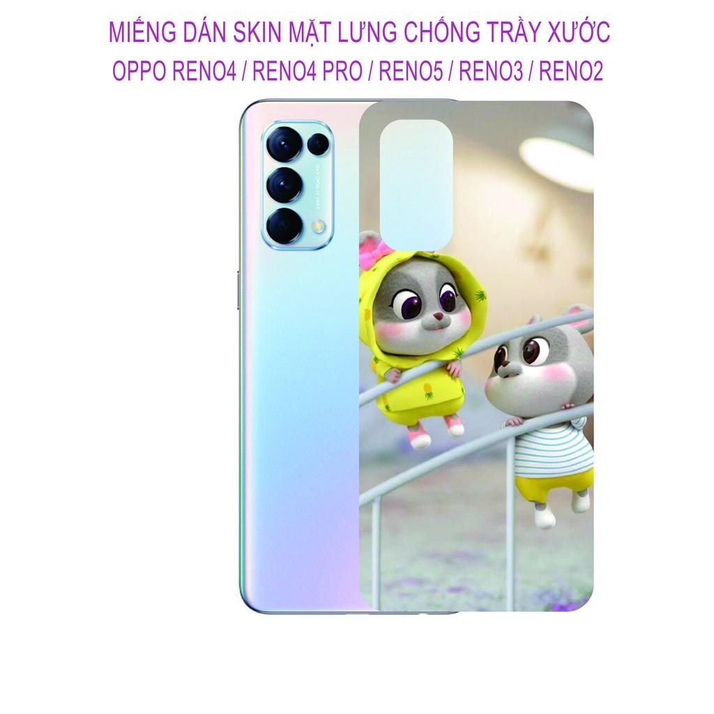 Miếng Dán Skin dành cho OPPO Reno 5 / Reno 4 / Reno 4pro / Reno 3 / Reno 2 / Reno 2F, Hình ảnh sắt nét chống trầy xước