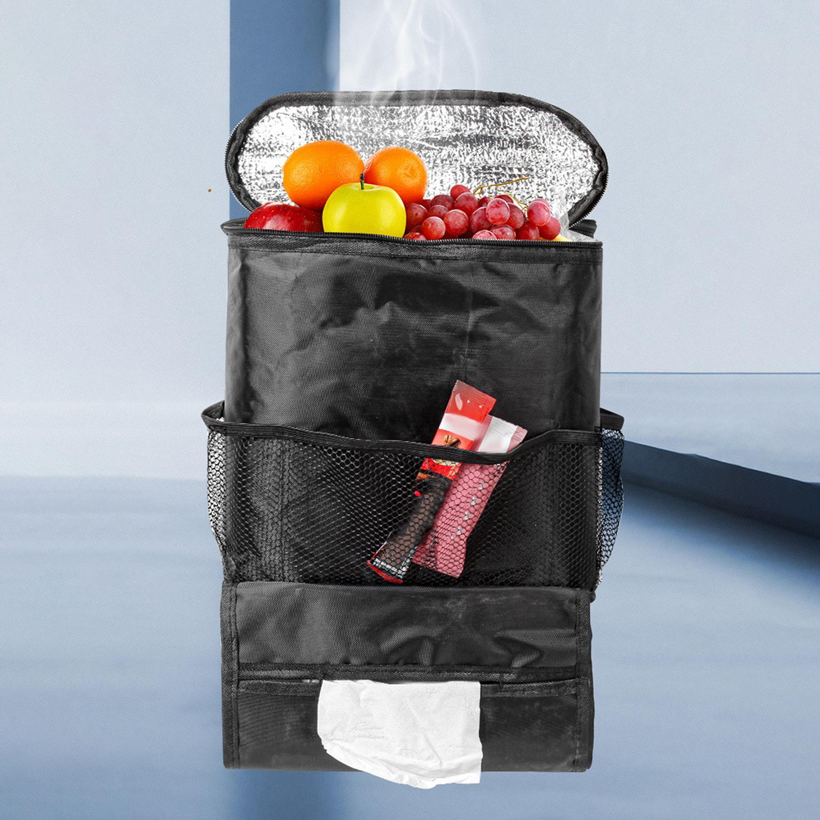 Car Seat Back Organizer Bottle Holders Hanging Travel Storage Bag Insulated Bag