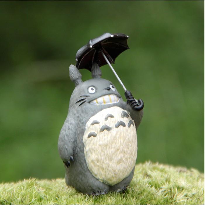 KHO-HN * Mô hình Totoro cầm ô cho các bạn làm móc khóa, đồ DIY, trang trí tiểu cảnh