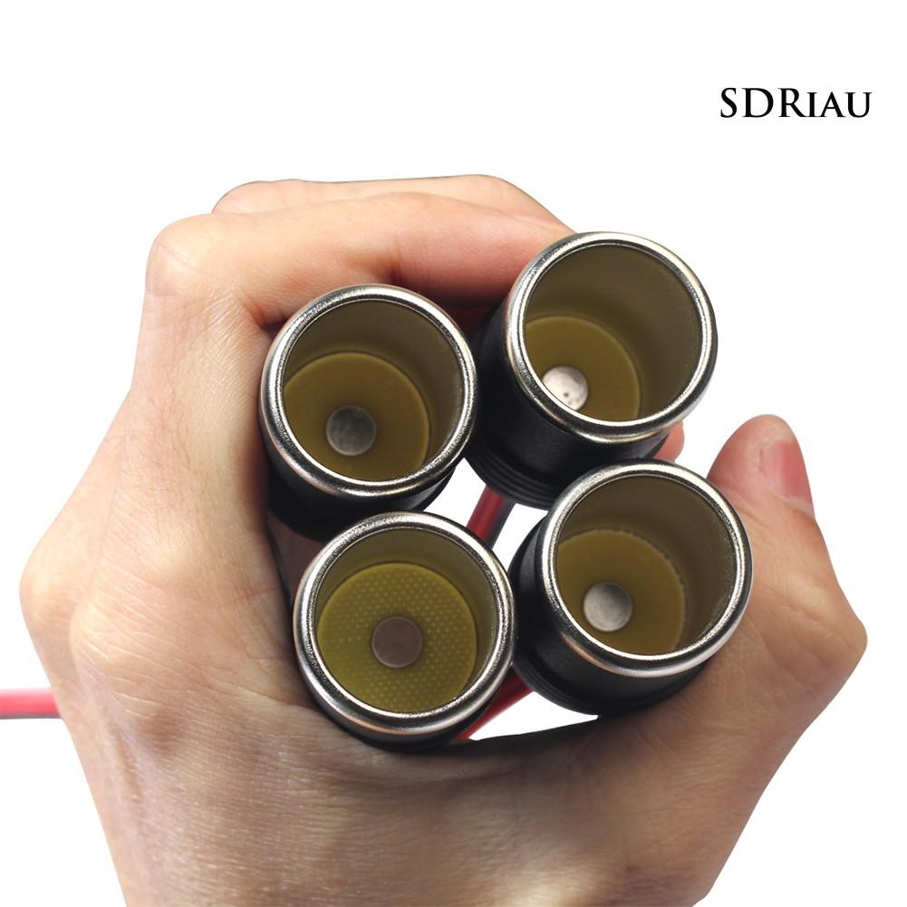 Bộ Chia Nguồn Điện 4 Nhánh Gồm 1 Đầu 3 Cổng Tiện Dụng Cho Xe Hơi
