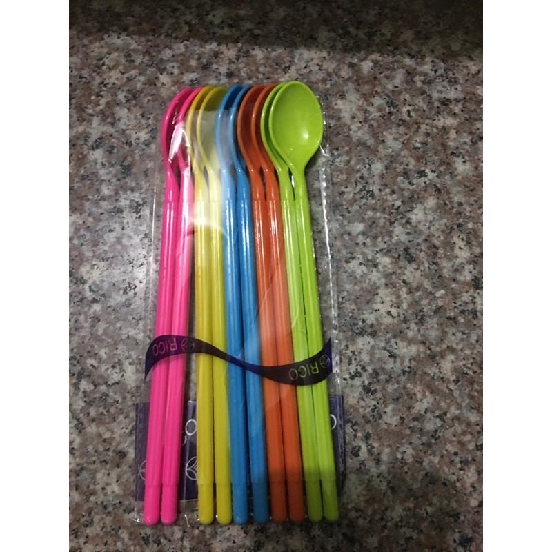 Combo 10 thìa nhựa phíp màu đen sinh tố hàng đẹp