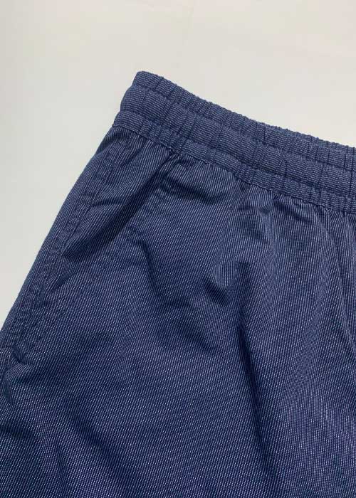 Quần Short Nam Lưng Thun Vải Sọc Cotton Có Túi Kiểu Hàn Quốc Màu Xanh Navy