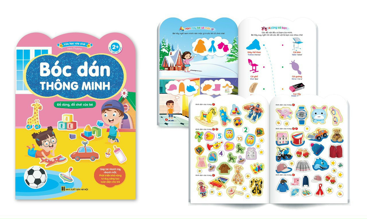 Bộ Sticker 6 cuốn - Bóc dán thông minh song ngữ Anh Việt