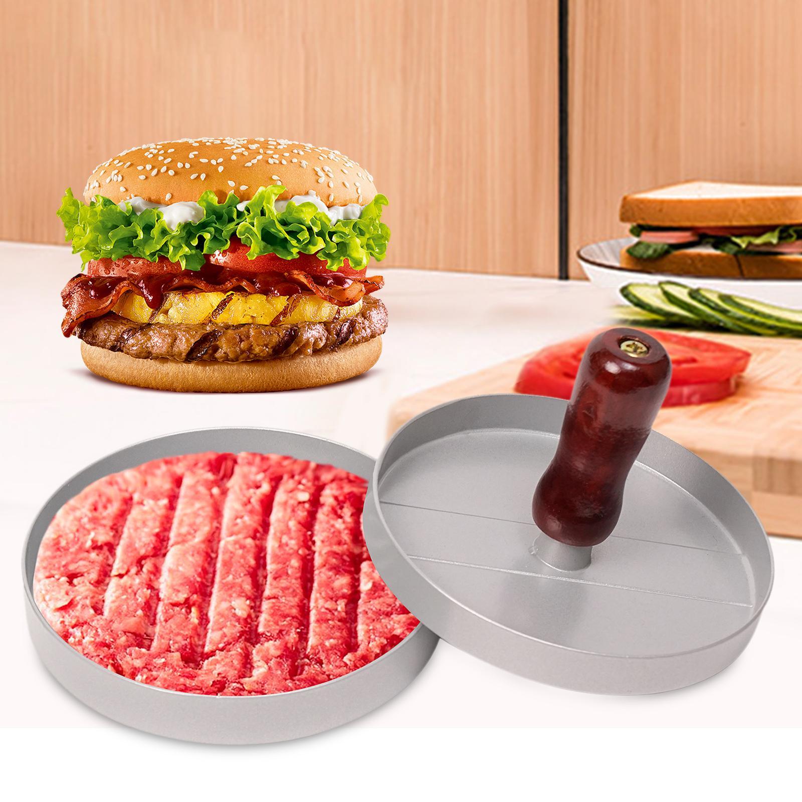 Burger Press, Hamburger Press Patty Maker, Kitchen Tool Nonstick Aluminum Alloy for Sandwich, Grill, Beef, Meat