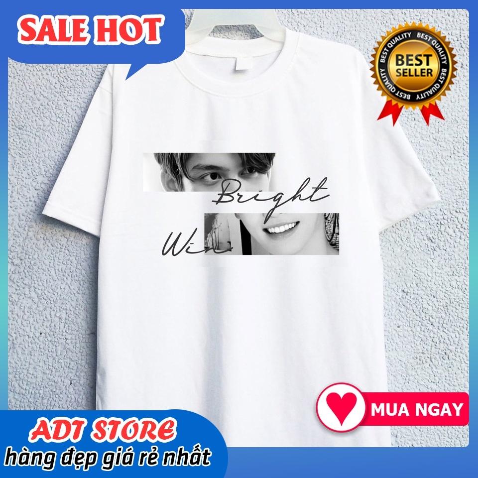 Áo thun BrightWin eyes-smile 2gether The Series màu trắng cổ tròn mẫu HOT giá siêu rẻ