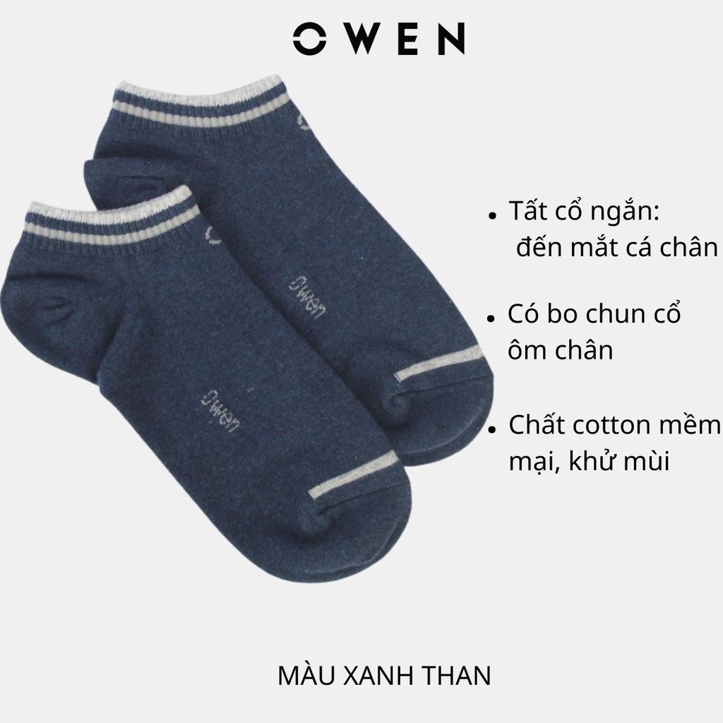 Tất Nam Owen chất cotton cao cấp cổ ngắn mềm mịn thấm hút mồ hôi ngăn mùi kháng khuẩn