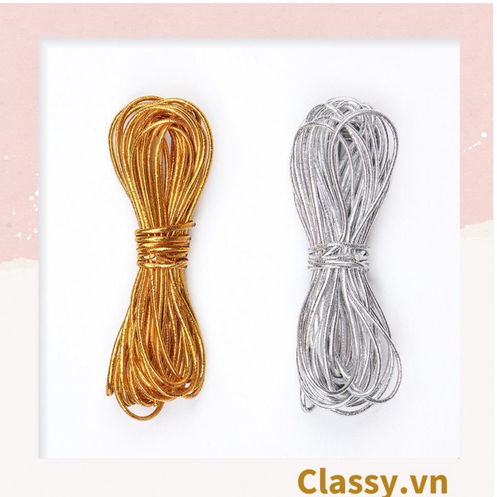 CUỘN 10 MÉT Dây Ruy băng Classy hợp kim nhôm không co giãn kim tuyến mảnh, dùng Q563
