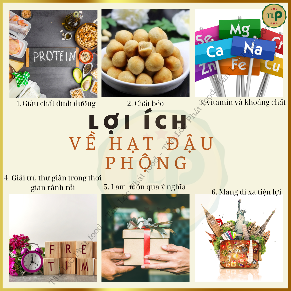 ĐẬU PHỘNG CỐT DỪA TÂN LỘC PHÁT COMBO 1KG - MỖI BỊCH 500G [ MẪU MỚI ]