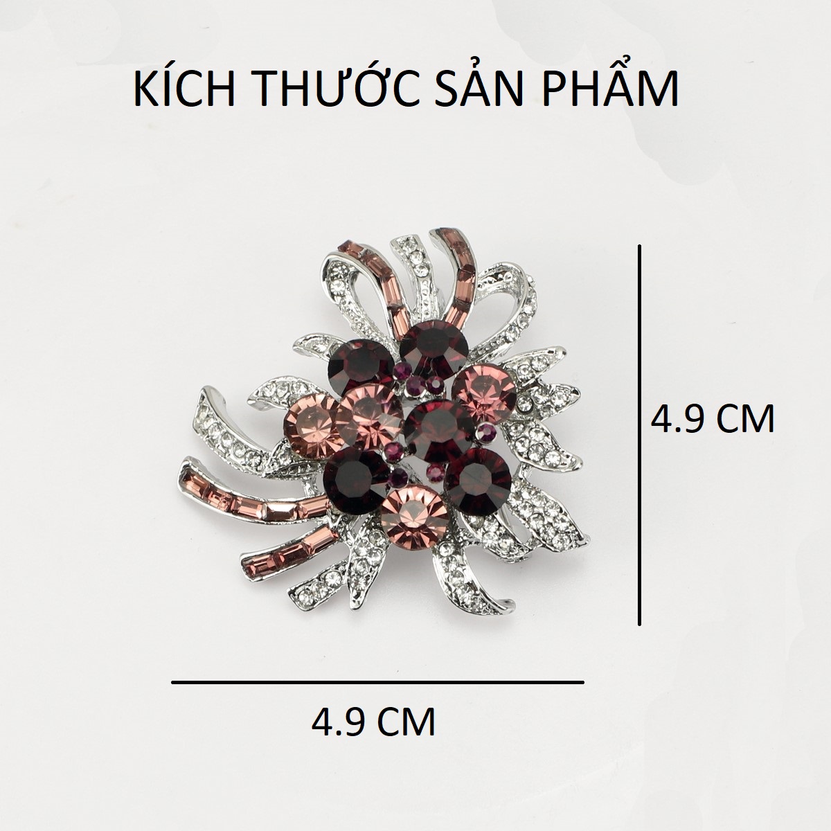 Trâm Cài Áo TCA17 Hoa Xòe Nâu