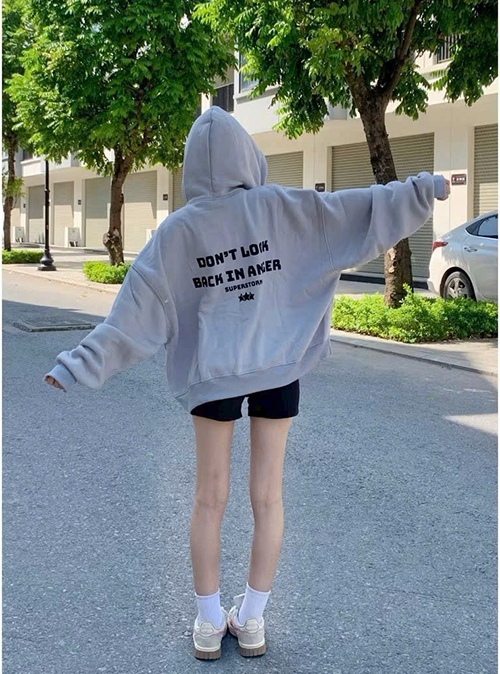 Áo Khoác Form Boxy Chất Nỉ Bông Nón Trùm Lớn Có Túi Trong 2 Size L, Xl Có Thể Mặc Cặp