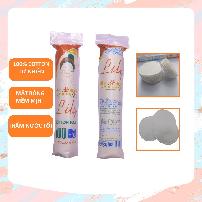 Bông tẩy trang Lily Hàn Quốc 150p