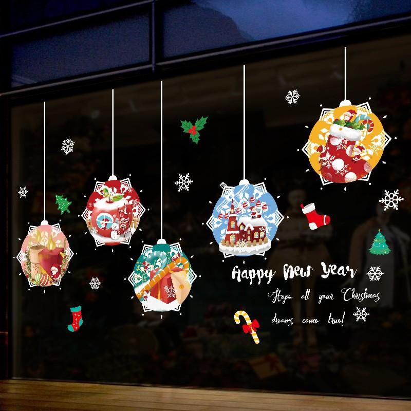 Decal trang trí dây thả Noel 03