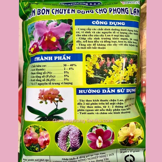 PHÂN BÓN CHUYÊN DÙNG CHO PHONG LAN (dạng túi lưới đặt gốc)