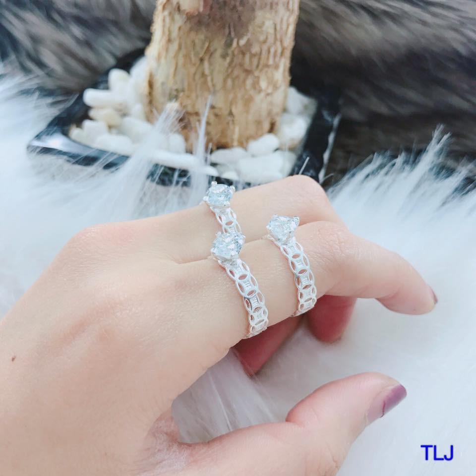 Nhẫn Kim Tiền Đính Đá Cao