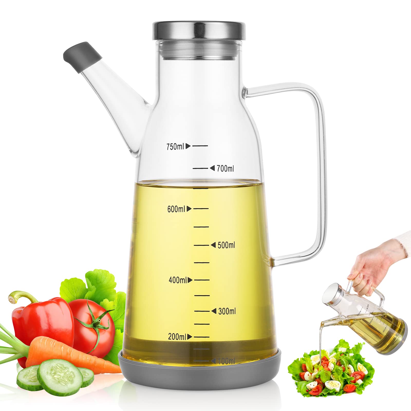 Bình đựng dầu, gia vị thủy tinh Borosilicate Glass Oil Bottle 750ml