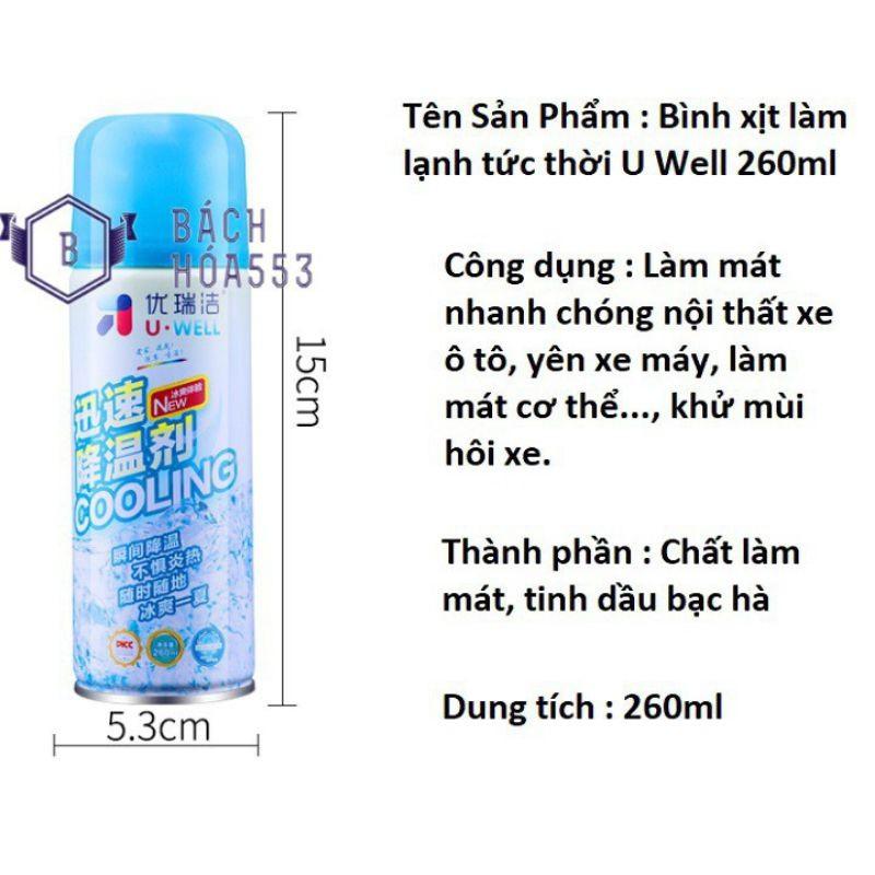 CHAI XỊT LÀM LẠNH TỨC THỜI ĐA NĂNG AN TOÀN