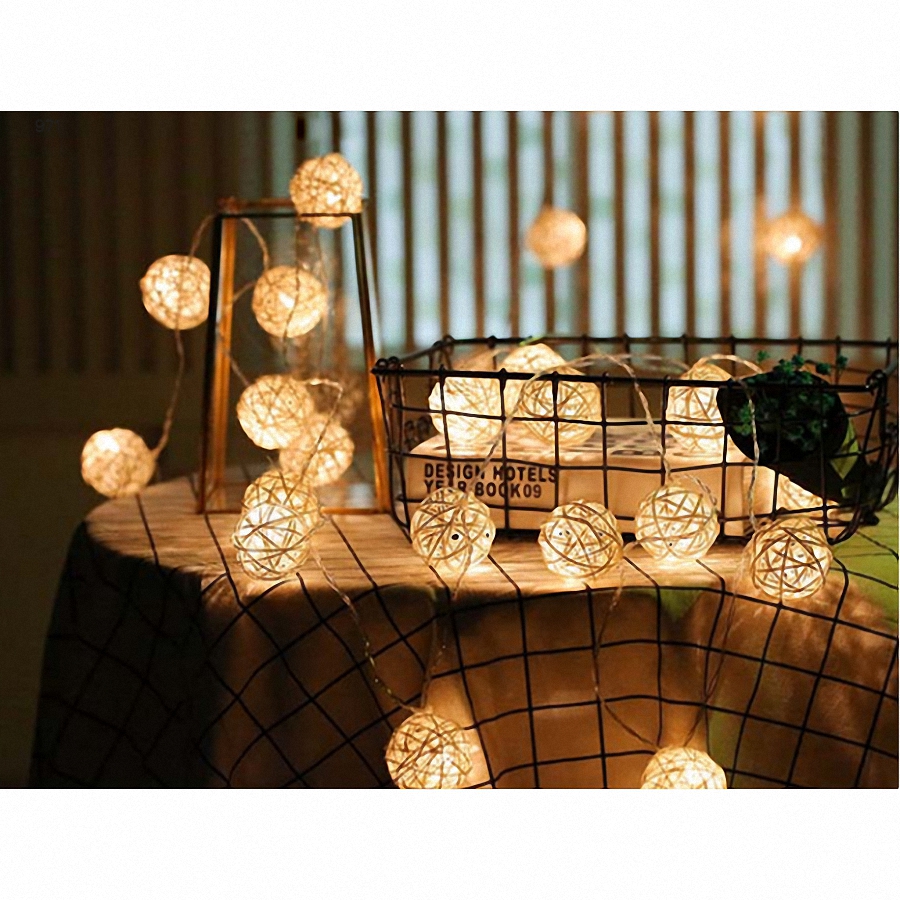 Đèn Led cầu mây