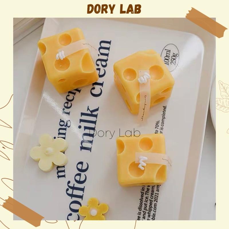 Nến Thơm Phô Mai Vuông Tinh Dầu Thiên Nhiên Handmade, Phụ Kiện Decor - Dory Lab