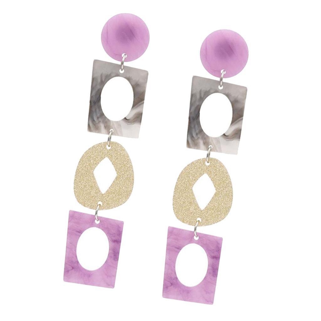 Women Acrylic Geometric Bohemian Drop Earrings Studs Dangle Jewelry