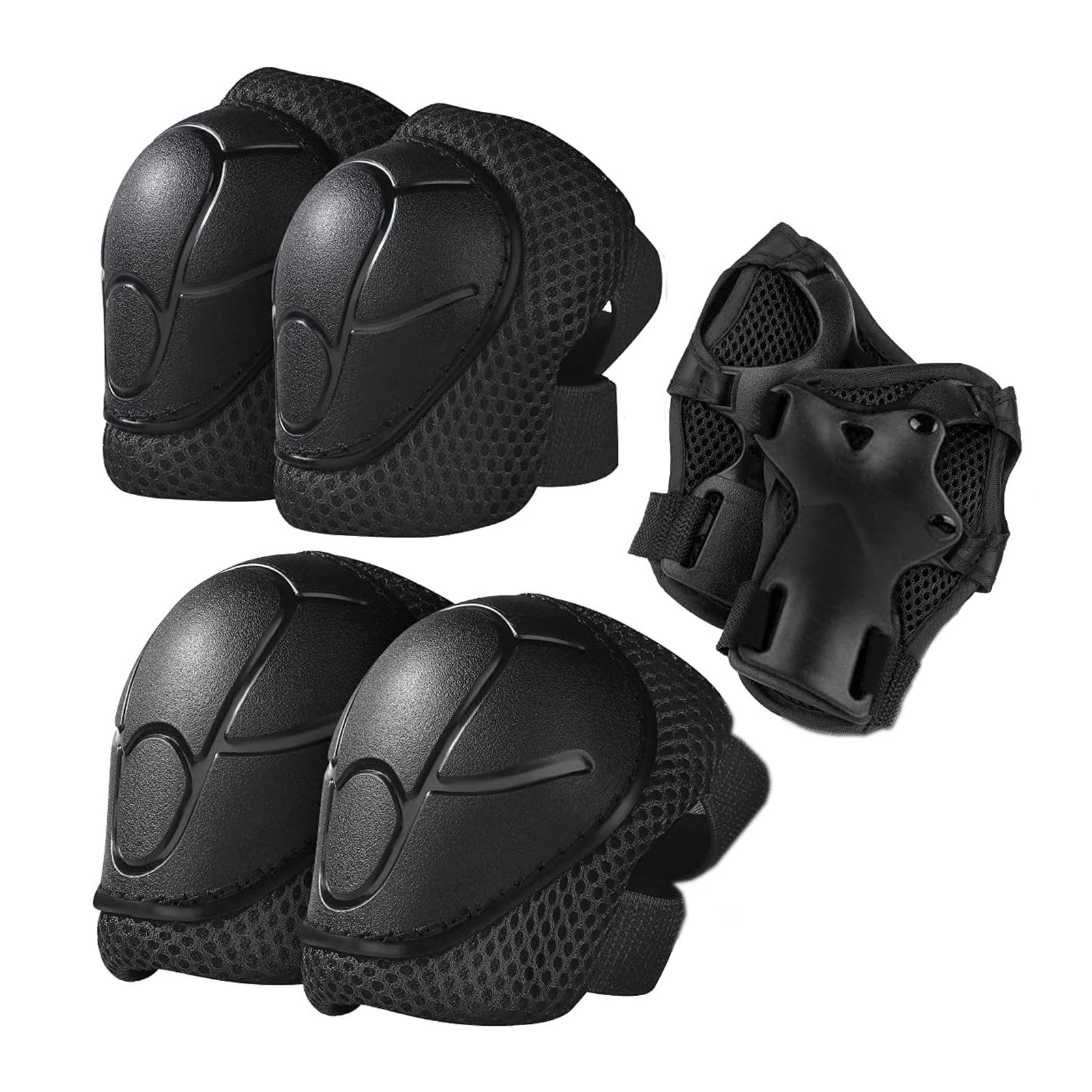 2 Wrist Guards&2 Elbow Pads&2 Knee Pads Adjustable Breathable Impact Resistance All-around Protection for Outdoor Sport