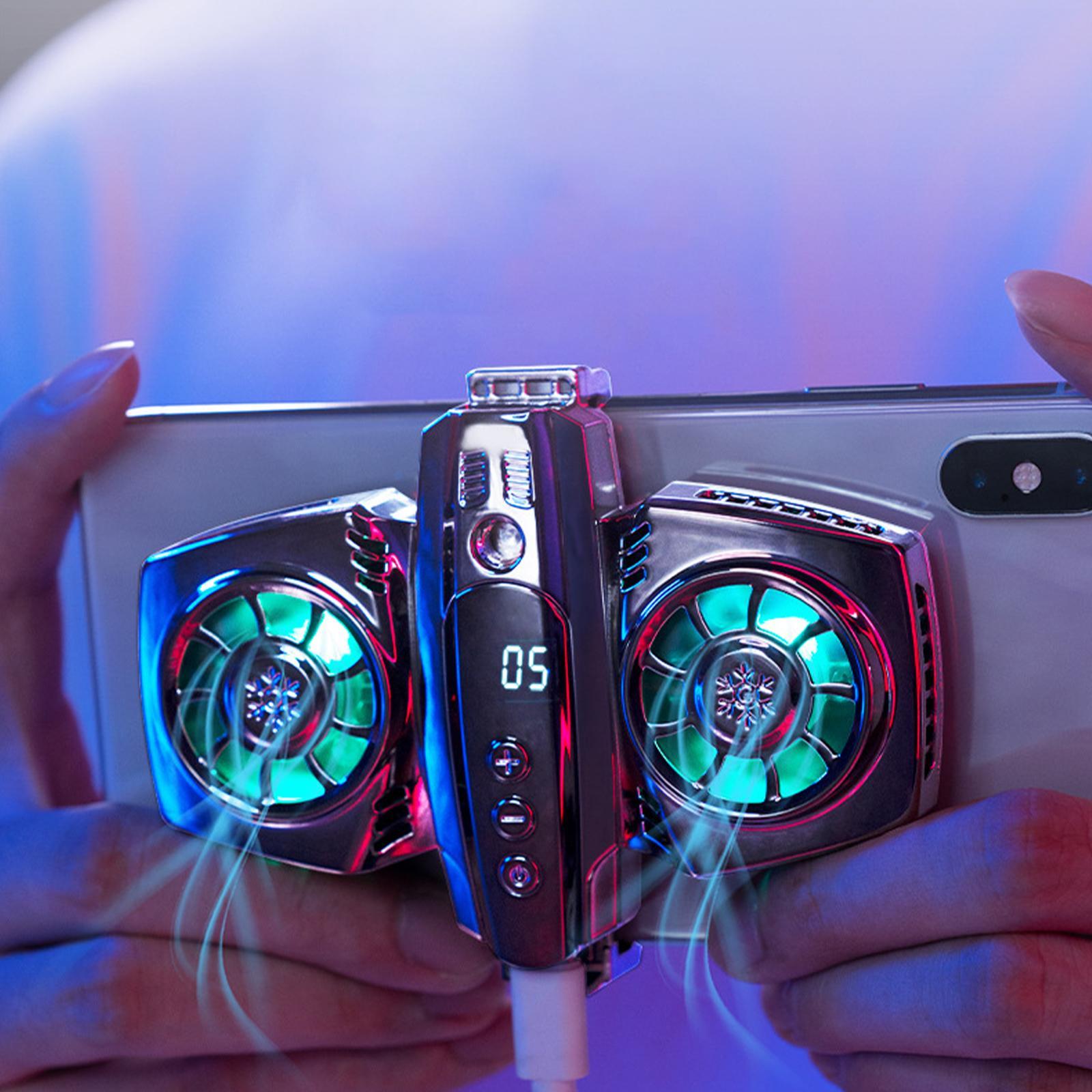 Cell Phone Cooler Semiconductors with RGB Lights Portable Heat Dissipation for