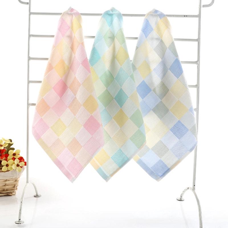 Khăn Cotton Vuông Lớp Thấm Hút Tốt Thoáng Khí Cho Bé