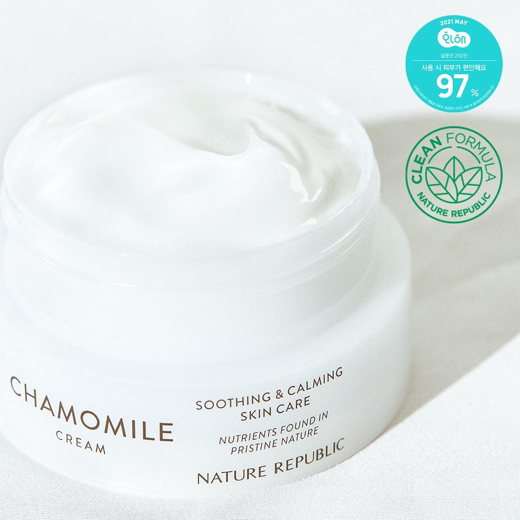 Mua 1 Tặng 1 Nature Republic Kem dưỡng Chamomile Calming Cream 55ml