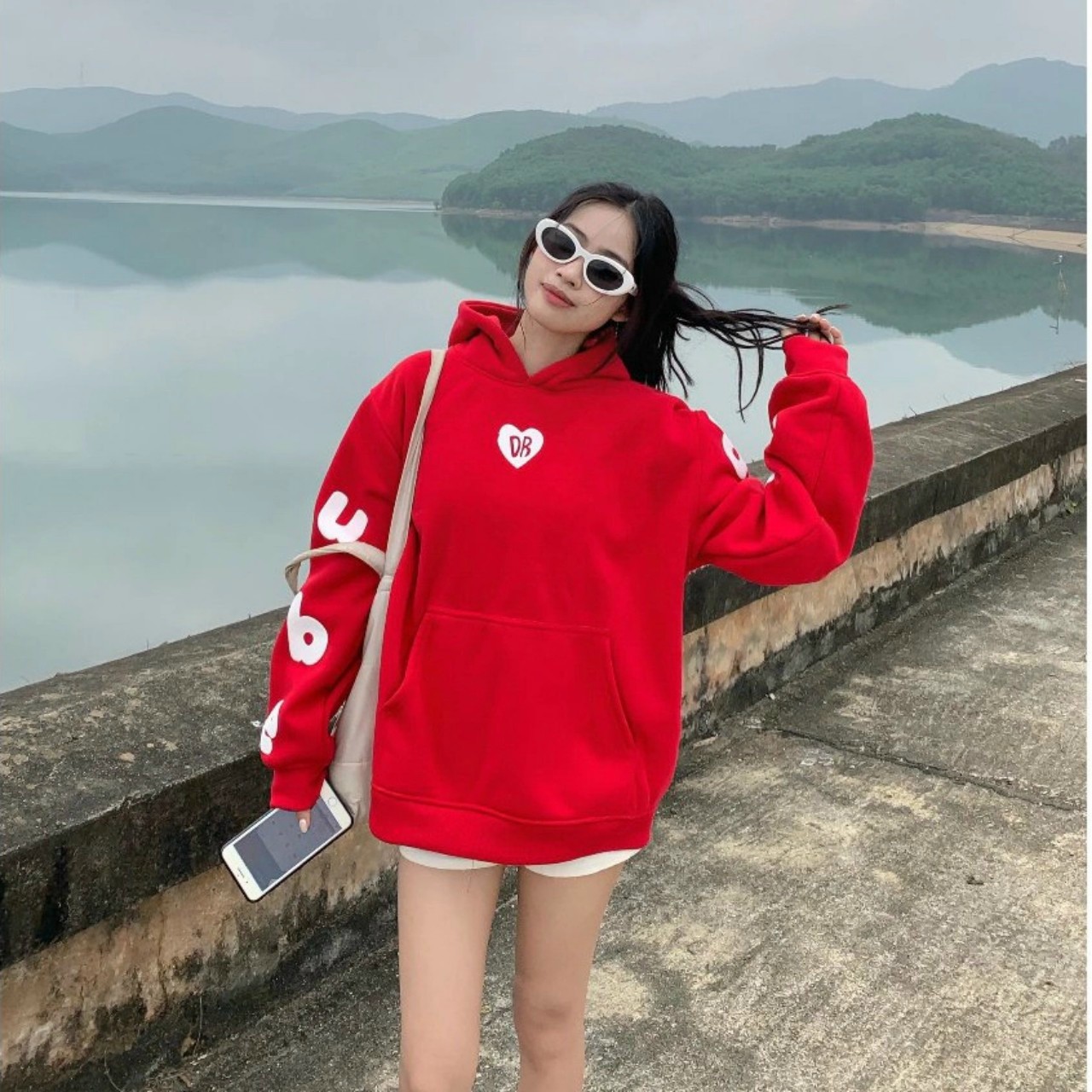 Áo khoác hoodie HEART, áo khoác nỉ form rộng có mũ nam nữ unisex, áo hoodie cặp đôi chống nắng