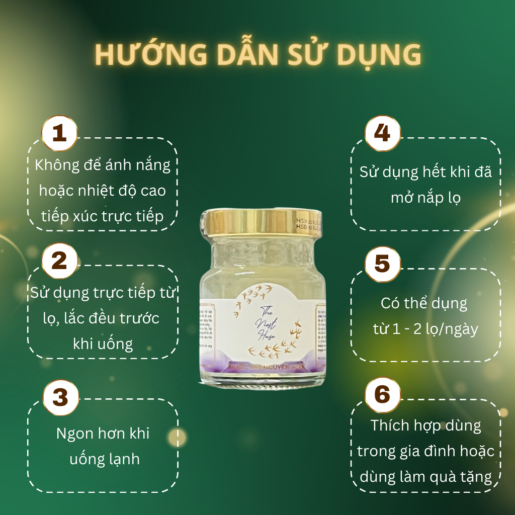 Tổ Yến Sào Chưng Sẵn Nguyên Chất 50% yến hũ 70ml The Nest House