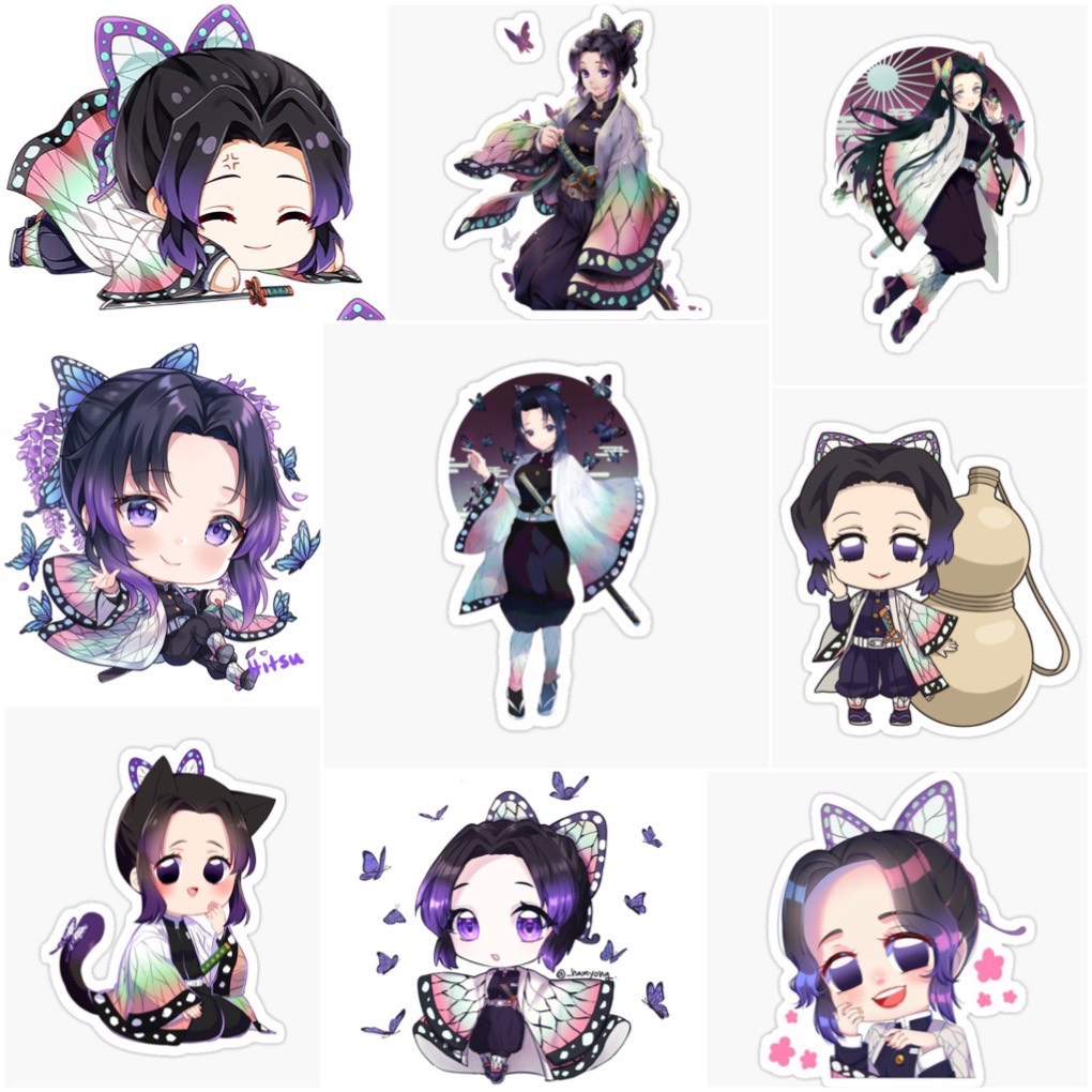 Set 60 Sticker Kochou Shinobu-Kimetsu no Yaiba