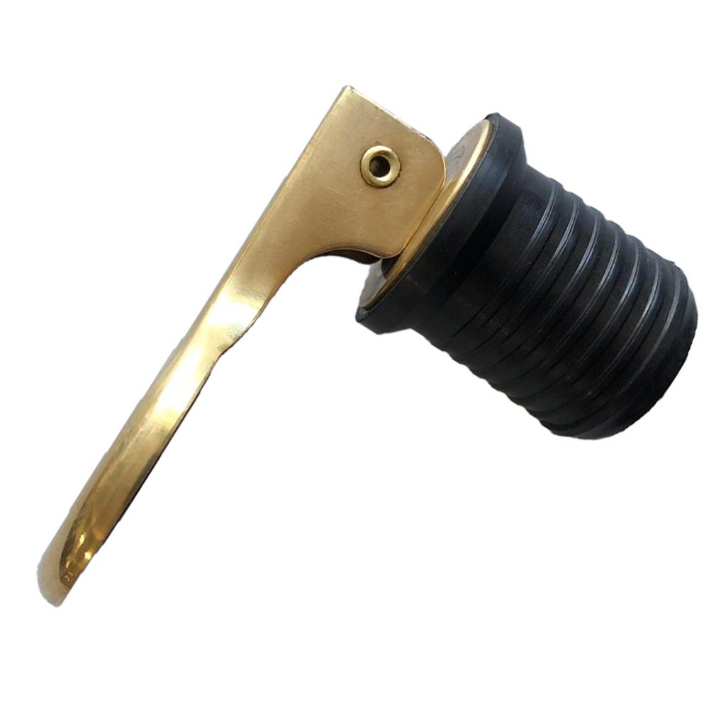 2x Brass Plated Snap Handle for Boats with Drain Screw 1 "25mm