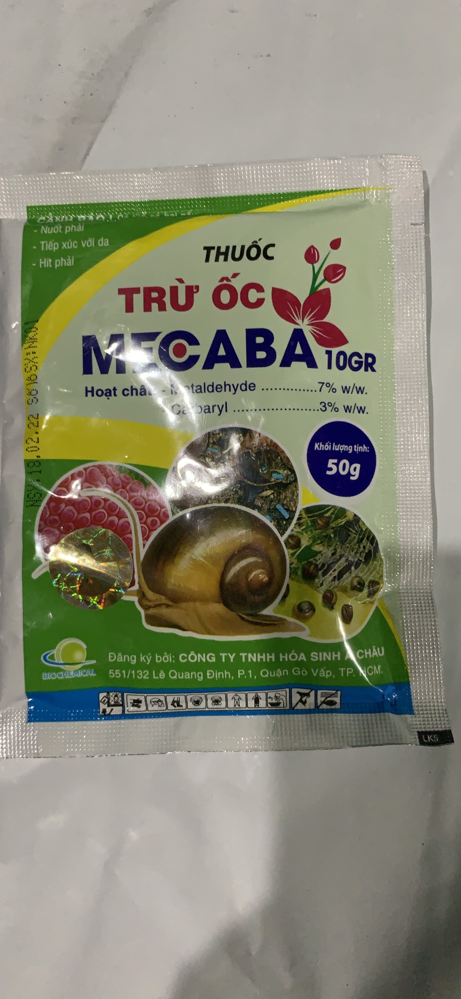 MECABA sản phẩm diệt ốc mạnh gói 50gr