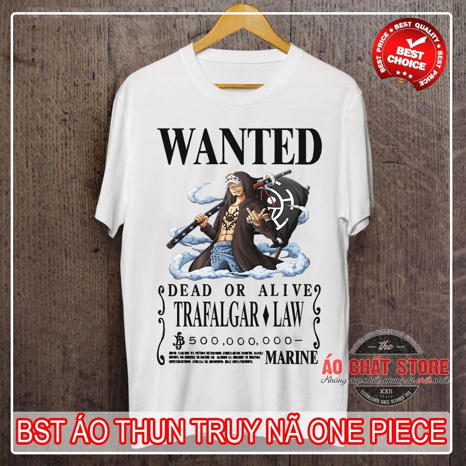 Áo thun One Piece Đảo Hải Tặc Law Wanted OP72