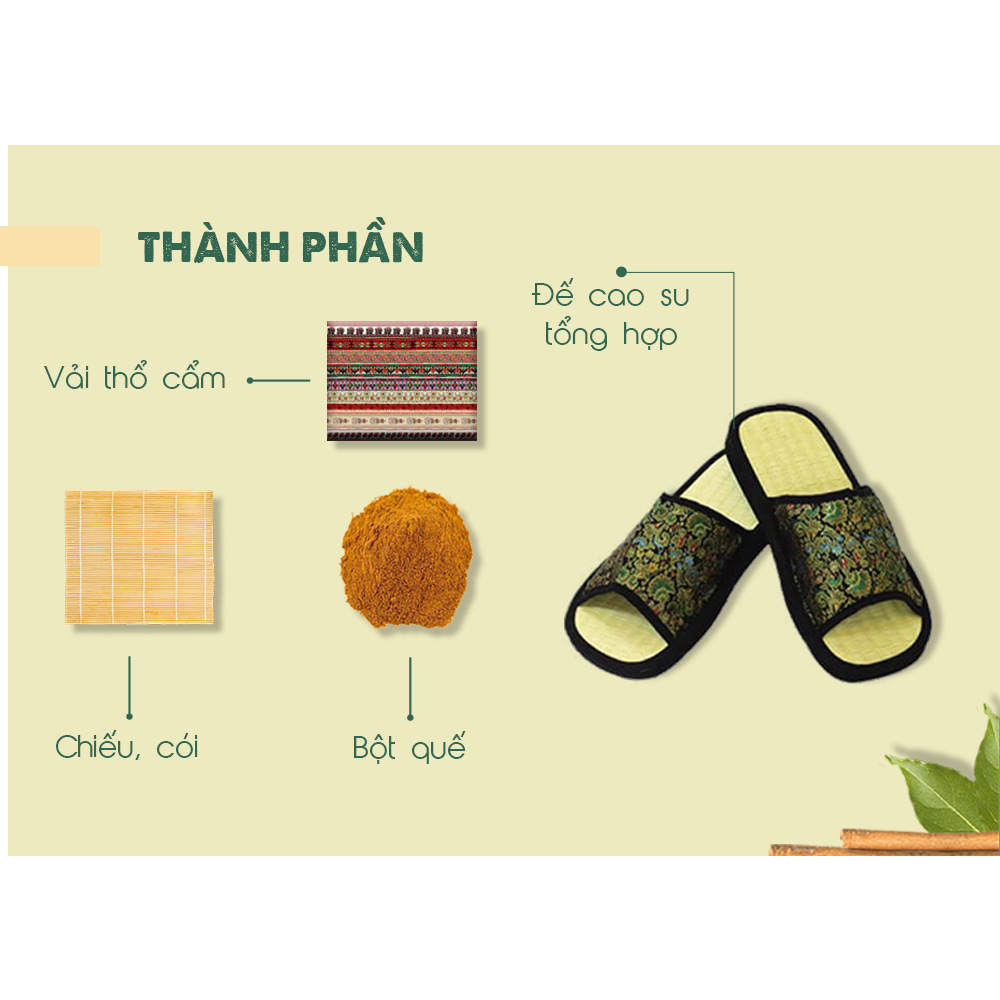 Dép chiếu mang trong nhà Hương Quế