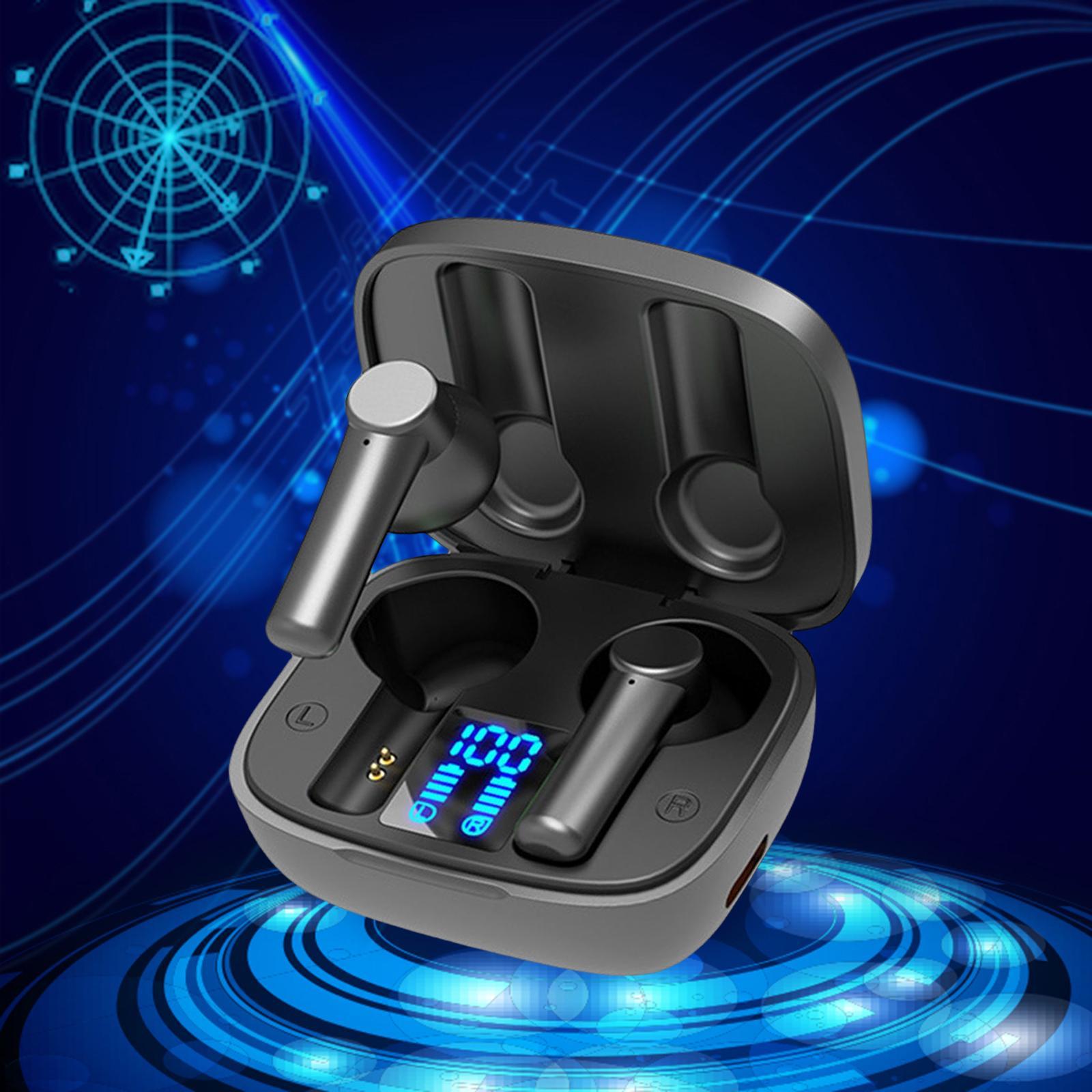 True Wireless Headphones Built in Microphone for Running Black