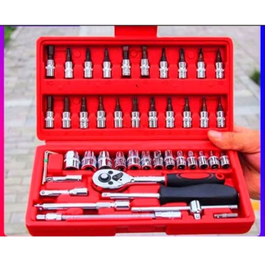 BỘ DỤNG CỤ ĐỒ NGHỀ SỮA CHỮA 46 CHI TIẾT THÁO LẮP THUẬN TIỆN CHO MỌI NHÀ