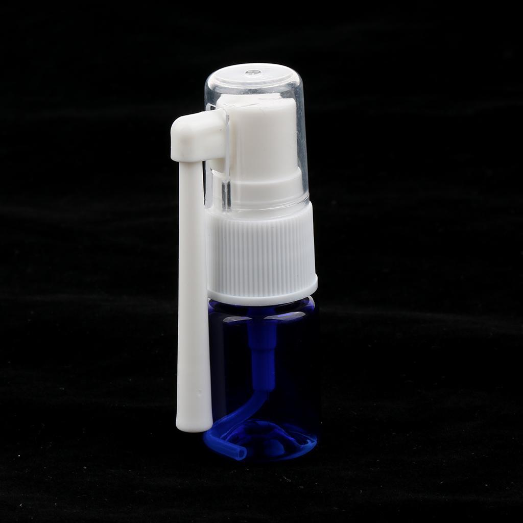 12pcs Empty Refillable Nasal Spray Bottles Fine Mist Nose Vials 5ml Blue Green Pink Clear Amber