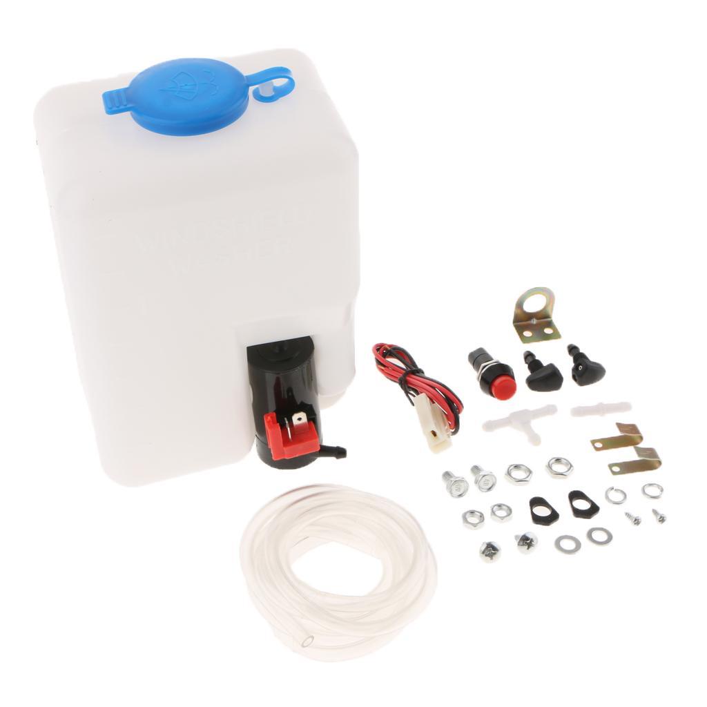 1 Windshield Washer Reservoir Pump Bottle Kit Universal Windshield Wiper System Reservoir