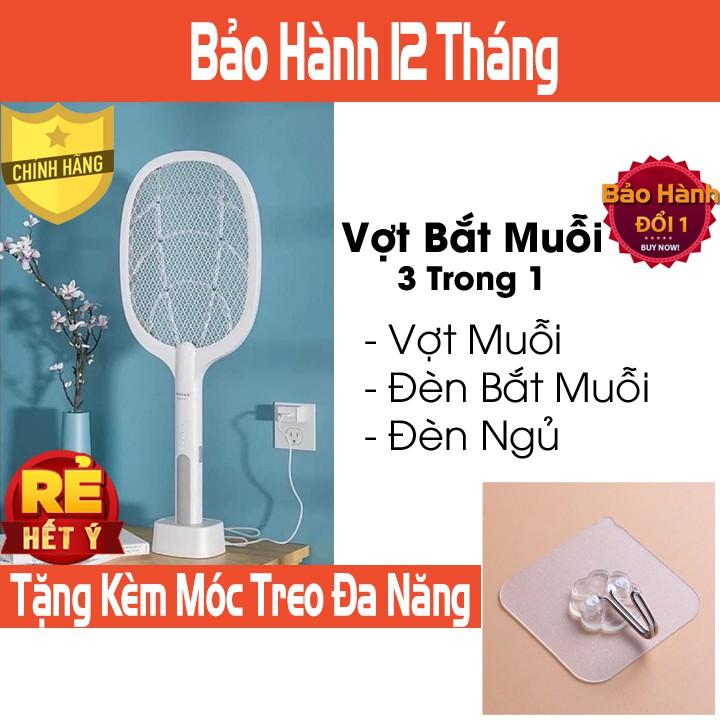 VỢT MUỖI KIÊM ĐÈN BẮT MUỖI Pin sạc cao cấp