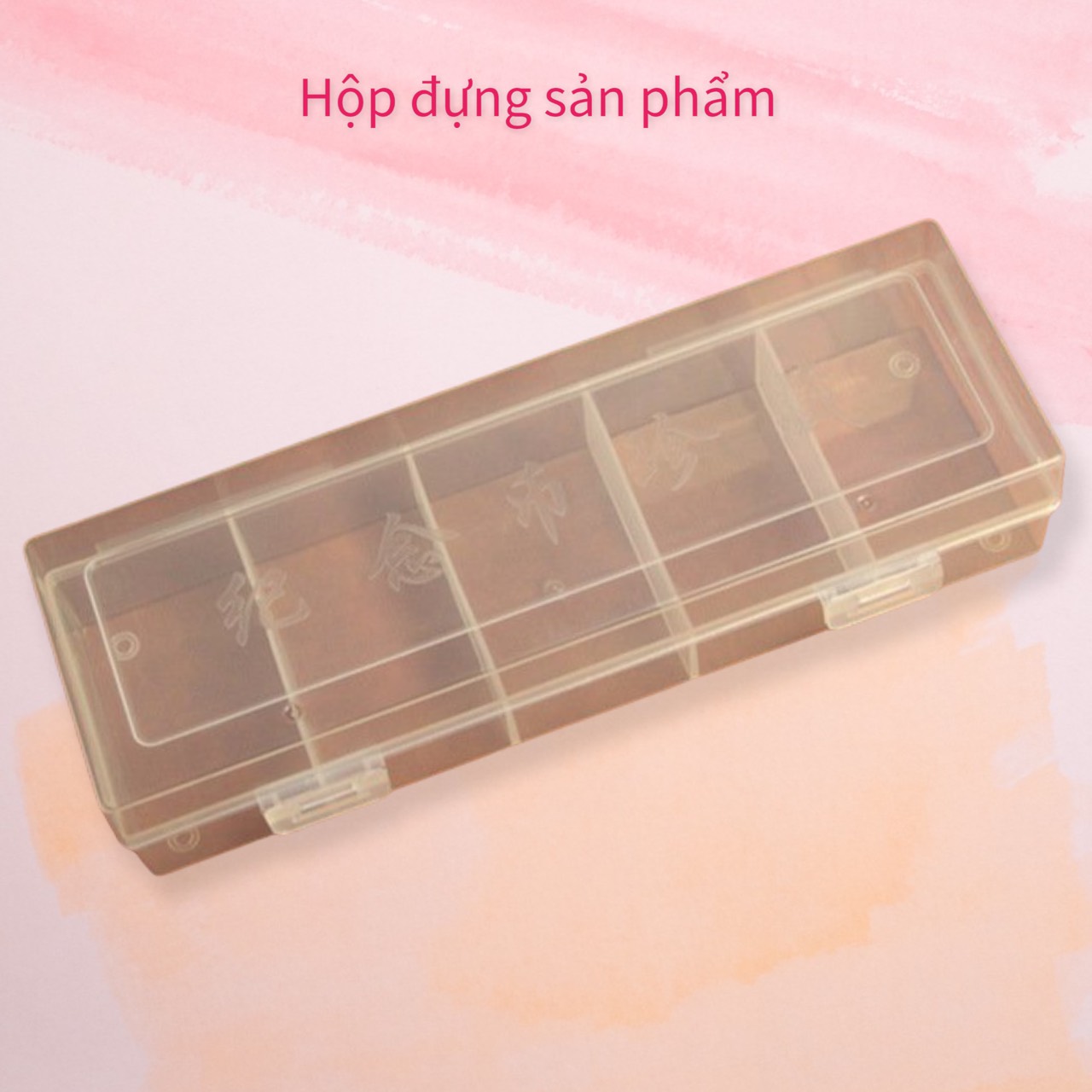 Hộp nhựa đa năng phân sẵn 5 ngăn phân tem sưu tầm hoặc chia rau mùi, ngò, hành, các loại mắm.