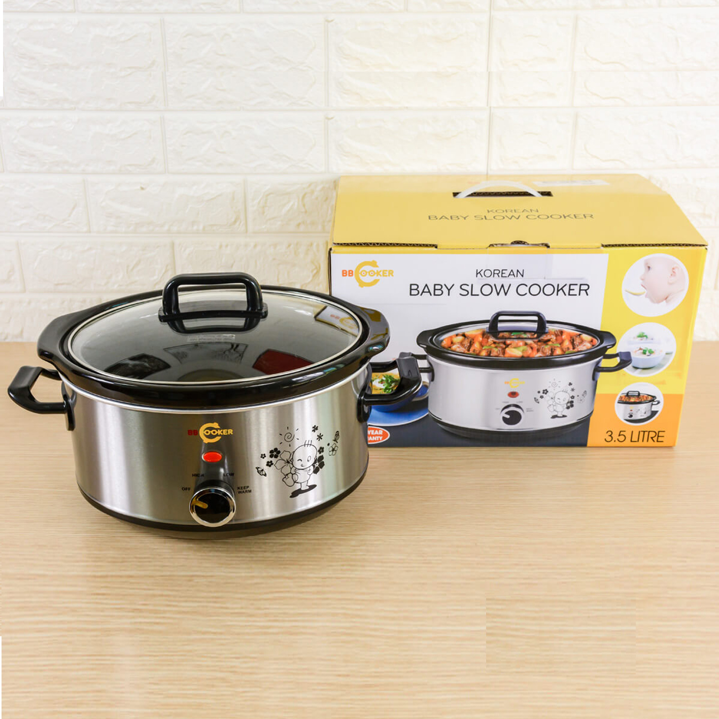 Nồi nấu cháo đa năng cho bé BBCooker 3.5l - Hàng Chính Hãng