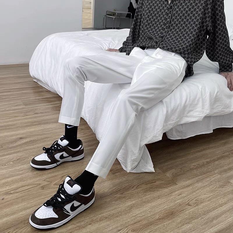 Quần tây nam hàn quốc kèm thất lưng quần âu nam quần kaki nam